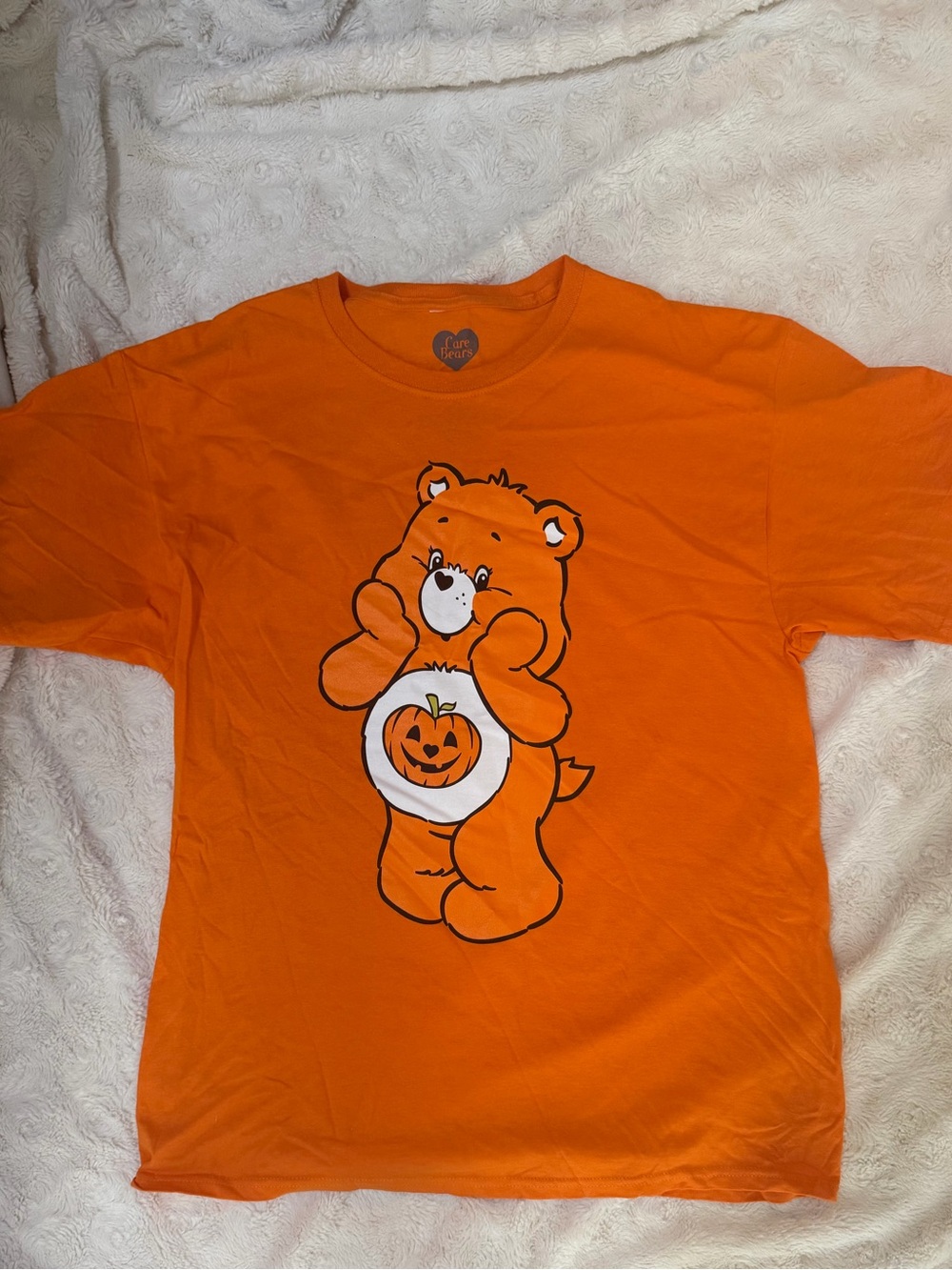 Orange Halloween Bear Graphic Tee - Adult Shirts & Tops